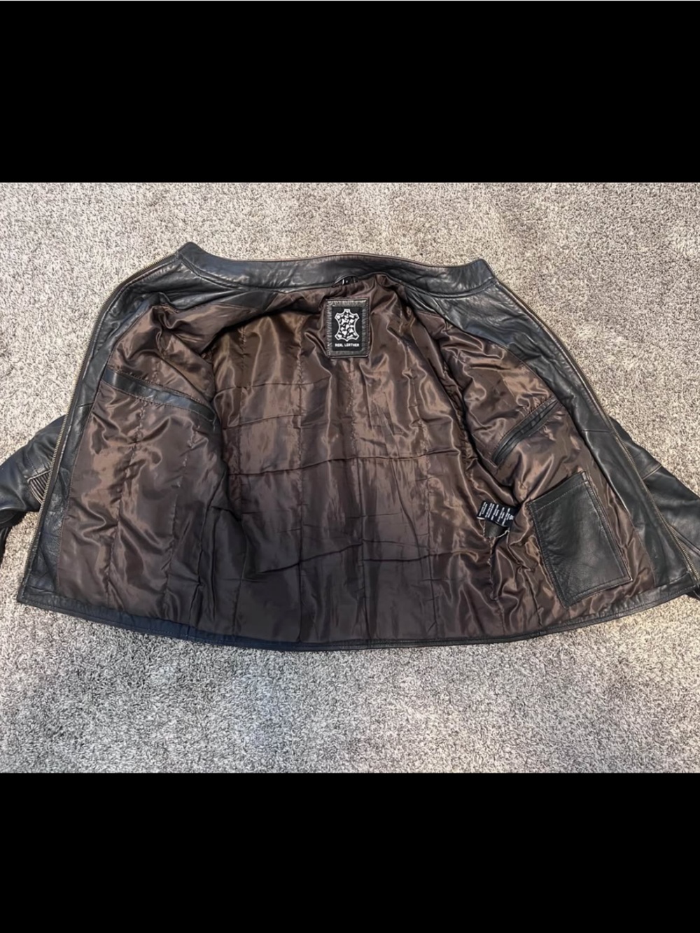 Men’s Distressed Vintage Style Cafe Racer Genuine Leather Biker Jacket - Picture 3 of 4